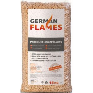 Granulés de bois German Flames ENplus A1 – Palette de 66 sacs de 15 kg chacun, 990 kg