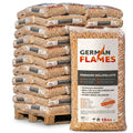 Granulés de bois German Flames ENplus A1 – Palette de 66 sacs de 15 kg chacun, 990 kg