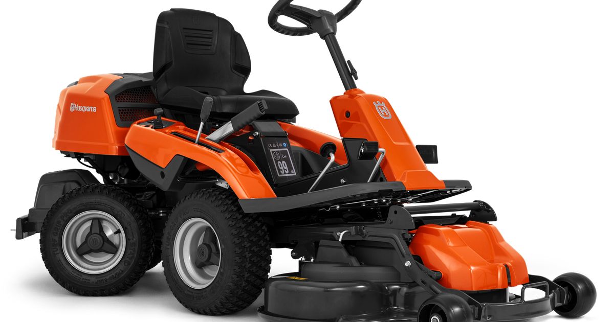 Husqvarna R 214TC Rider - Seitenansicht mit Combi Mähdeck 94