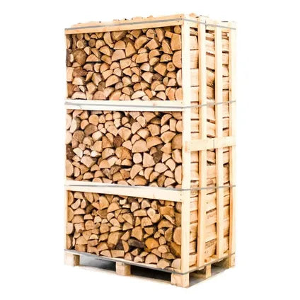 Palette de bois de chauffage en Chêne – Séché Au Four – Fendu  – 25 Cm