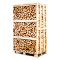 Palette de bois de chauffage en Chêne – Séché Au Four – Fendu  – 25 Cm